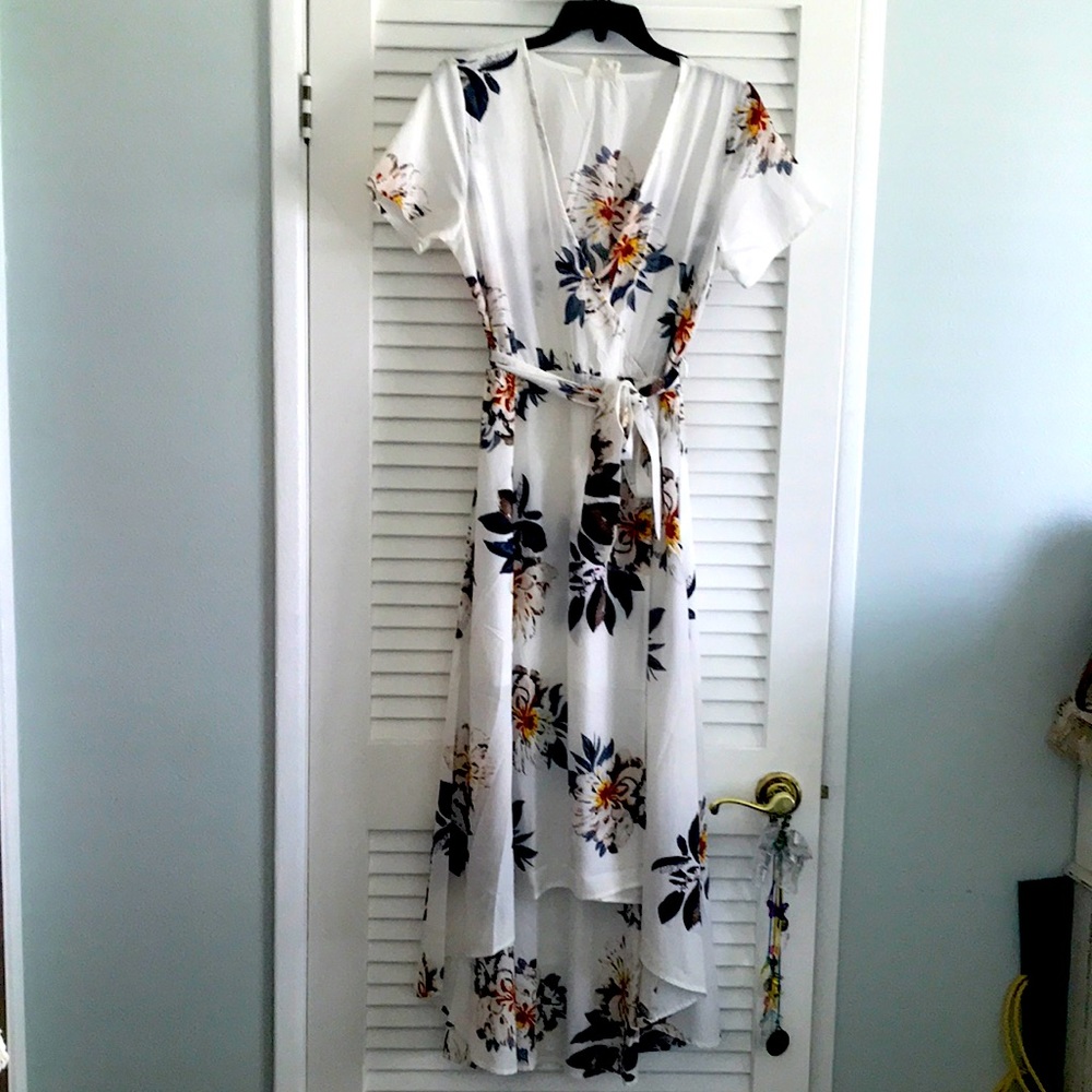 Beautiful floral white dress